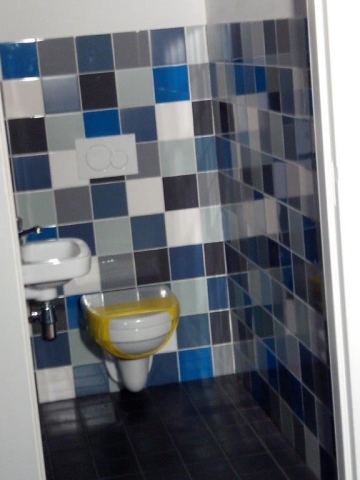 Toilet betegeld